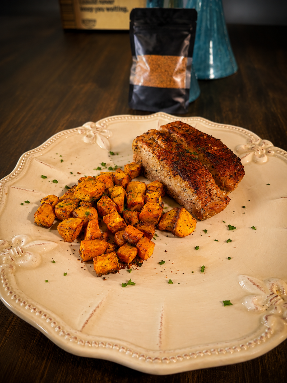 Pork Loin & Air-Fried Sweet Potatoes